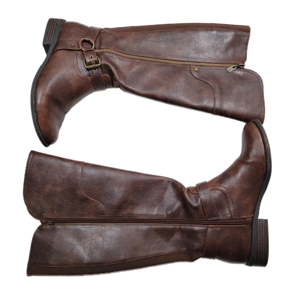 G by Guess Womens Harson Faux Leather Over-The-Knee Boots Brown Size 9 medium - Picture 2 of 14